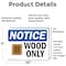 Signmission Wood Only Sign With Symbol, 10 in W x Rectangle, Vinyl Decal OS-2PACK-NS-D-710-L-19067 - alternate 4